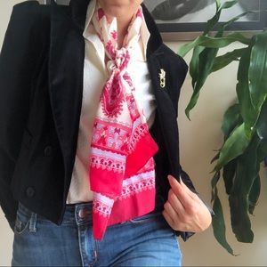 SOLD 90s Satin Paisley Scarf